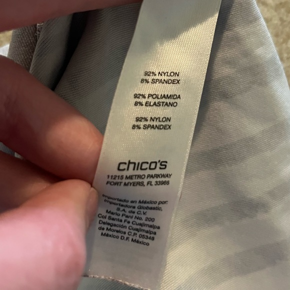 Chicos black & white striped tank top size 2 - Picture 2 of 5